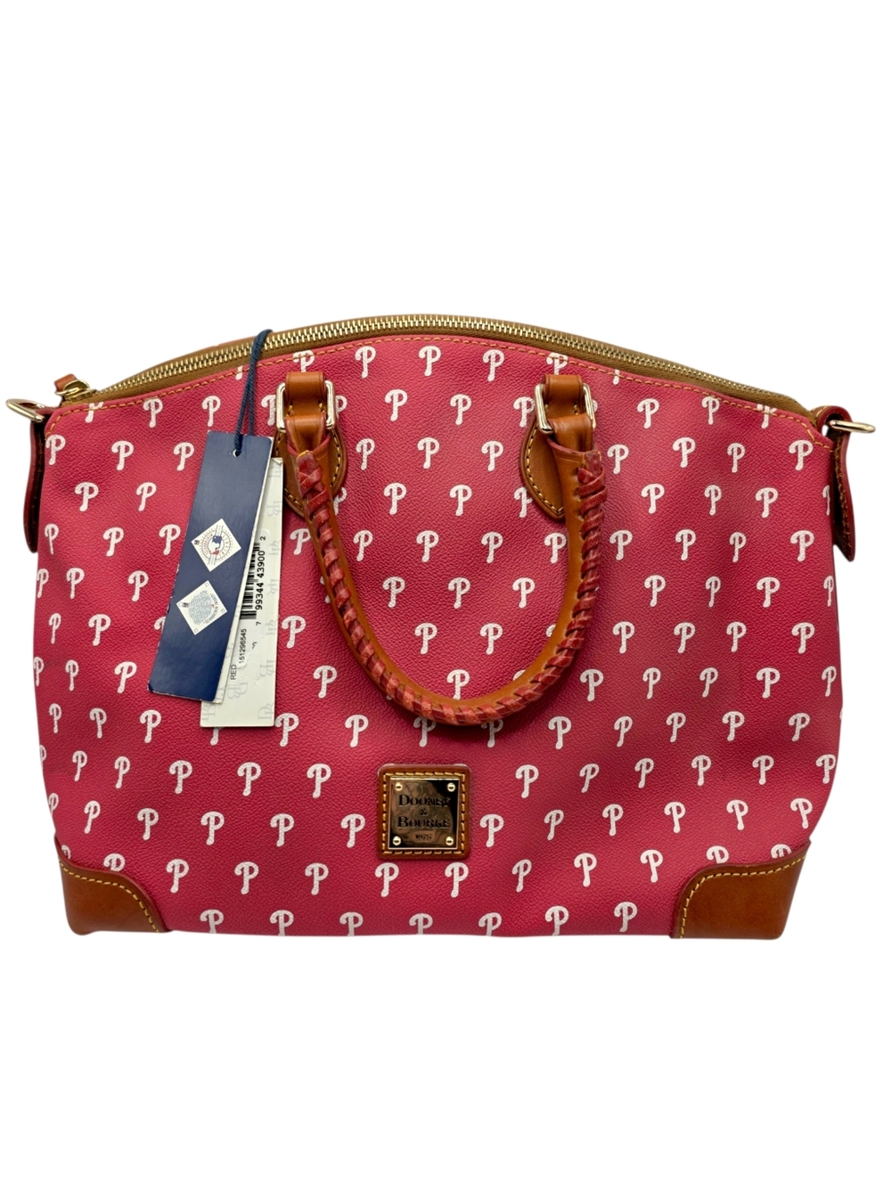 Dooney & Bourke Philadelphia Phillies Satchel Purse Shoulder Bag Red New